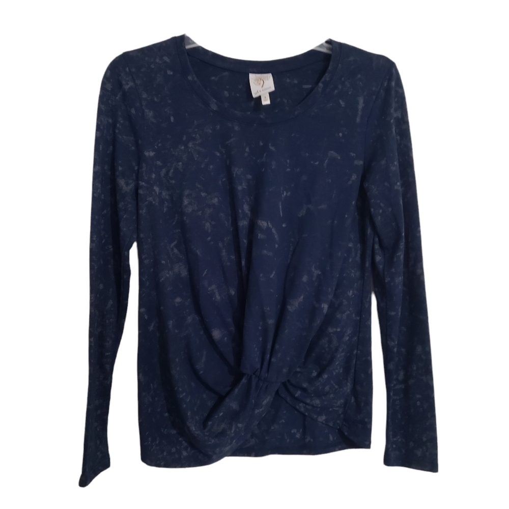 Self Esteem Navy Blue Knot Top
